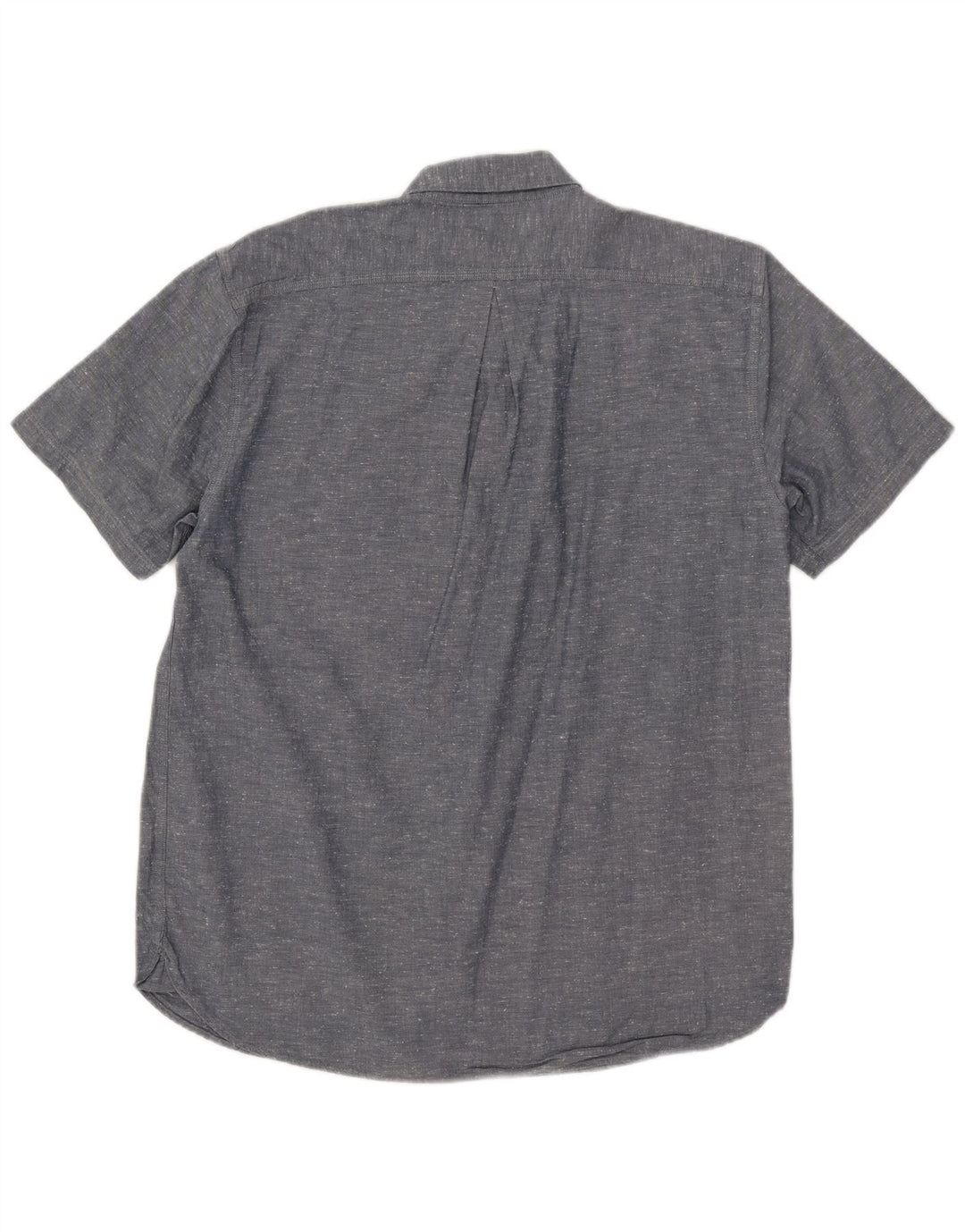 Camicia a maniche corte da uomo Barbour di grandi dimensioni in cotone chiazzato grigio