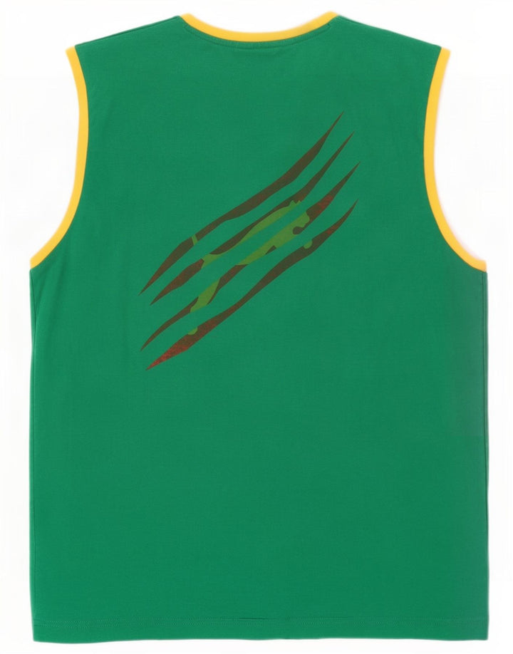 Canotta grafica da uomo Puma XL in cotone verde