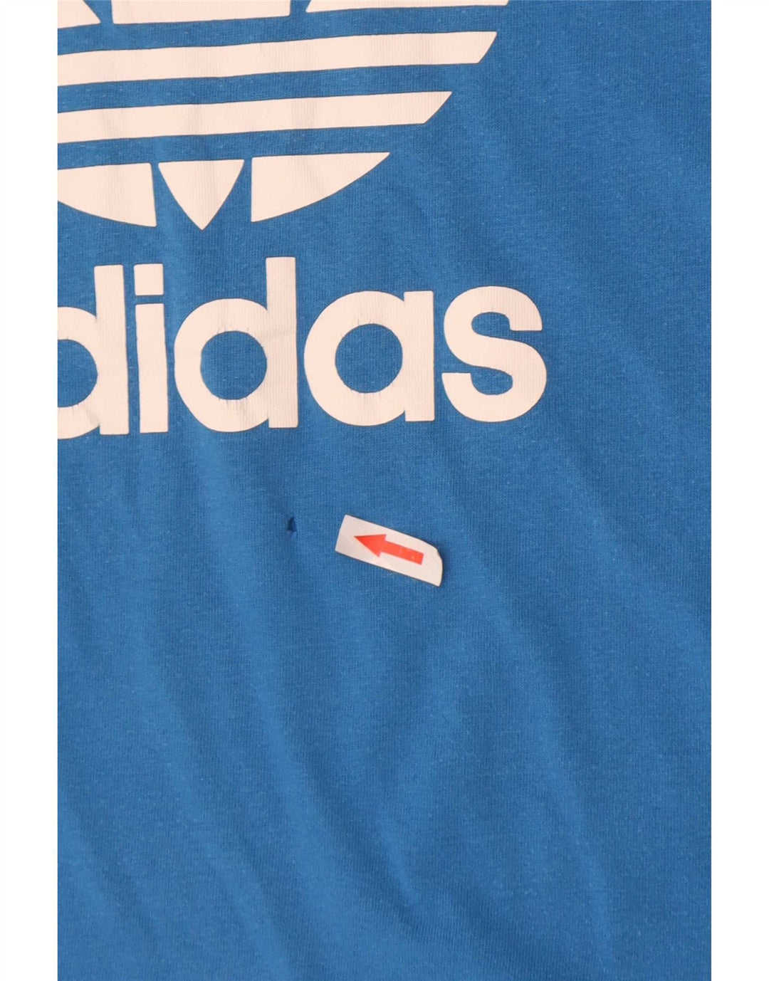 T-shirt grafica da uomo Adidas Top piccola in cotone blu