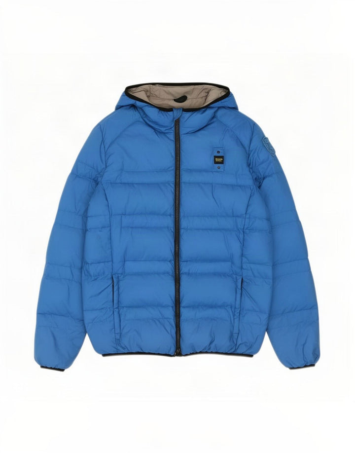 Giubbotto imbottito con cappuccio Blauer Bambino 15-16 anni Blu in poliammide
