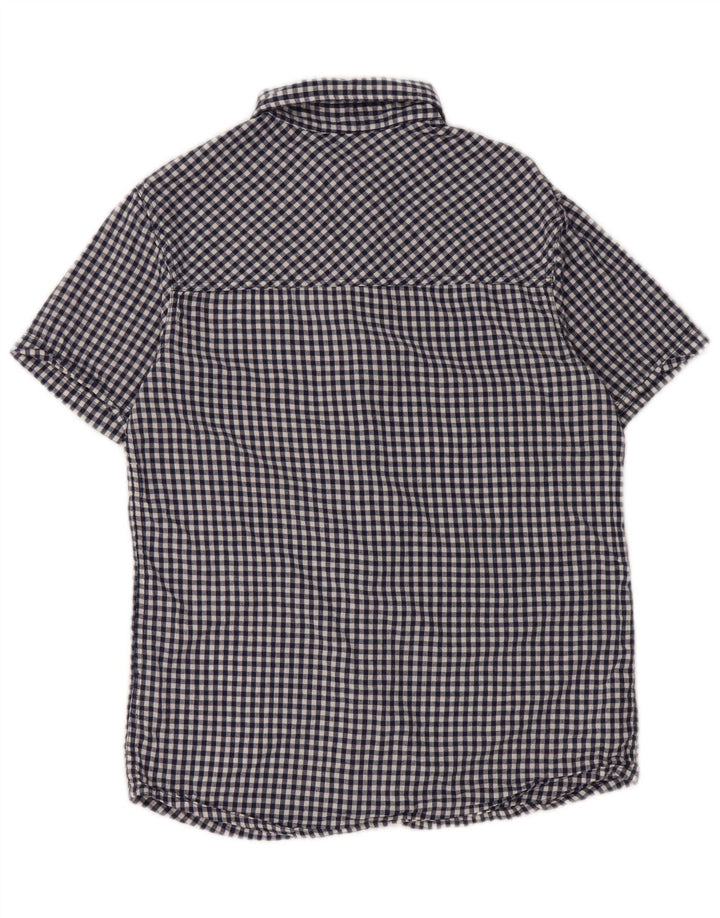 Camicia a maniche corte da uomo Mountain Warehouse XS in cotone a quadretti blu