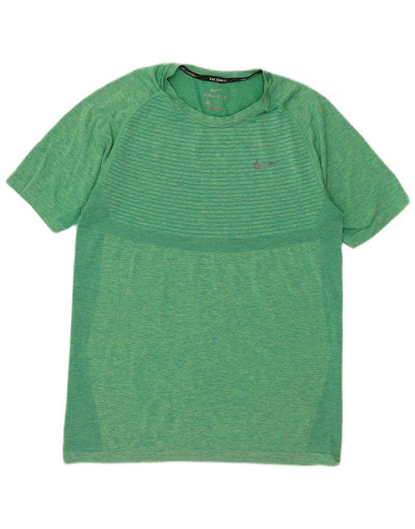 T-shirt Nike Dri Fit da uomo a righe verdi medie