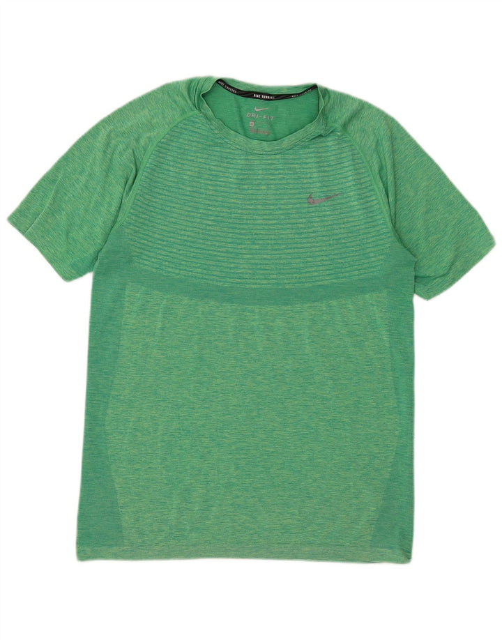 T-shirt Nike Dri Fit da uomo a righe verdi medie