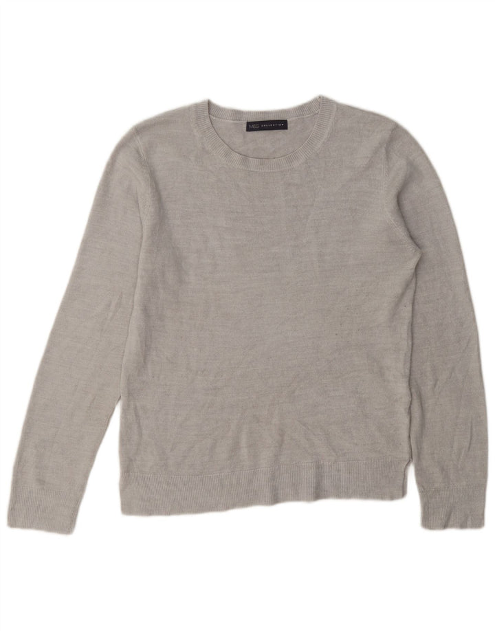 Maglione maglione girocollo da donna Marks & Spencer UK 12 Grigio medio