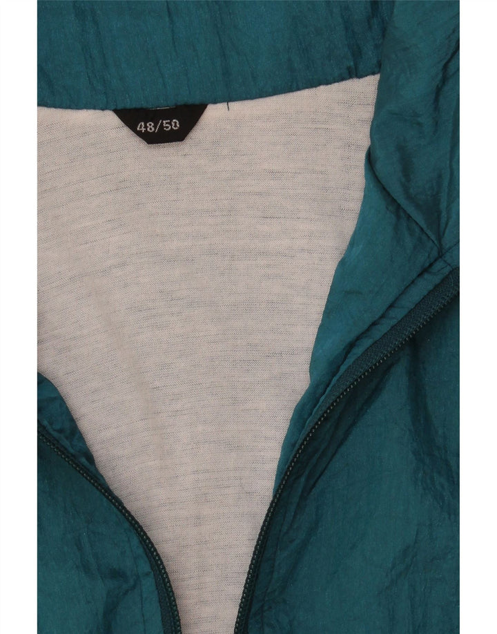 Tuta intera vintage da uomo vestibilità ampia IT 48/50 color block blu medio