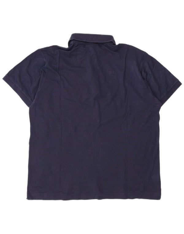 Polo da uomo Lacoste vestibilità classica taglia 6 XL cotone blu navy