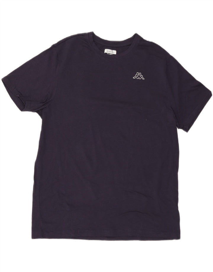 KAPPA Mens T-Shirt Top 2XL Navy Blue Cotton Vintage Kappa and Second-Hand Kappa from Messina Hembry 