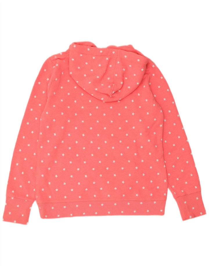 Felpa con cappuccio grafica da donna Superdry UK 18 XL cotone maculato rosa