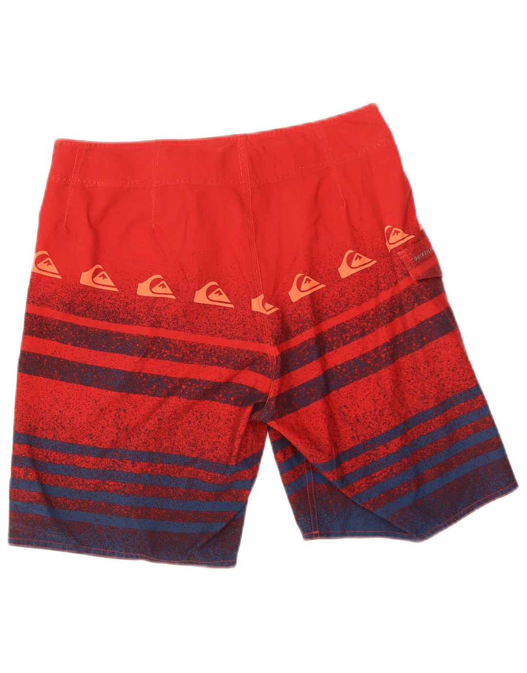Pantaloncini da bagno grafici da uomo Quiksilver a righe rosse medie