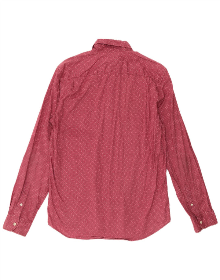 Camicia Gap da uomo slim fit in cotone a pois bordeaux medio