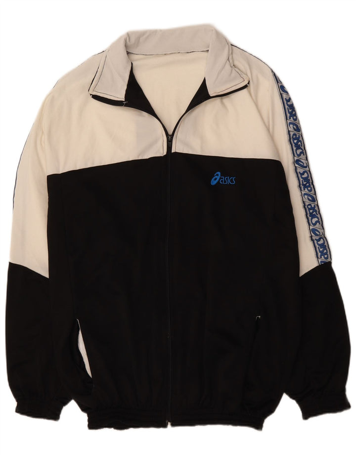 Giacca sportiva ASICS da uomo con grafica, giacca grande, color block nero