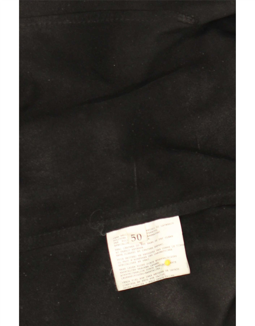 Camicia in pelle vintage da donna IT 50 XL Nera