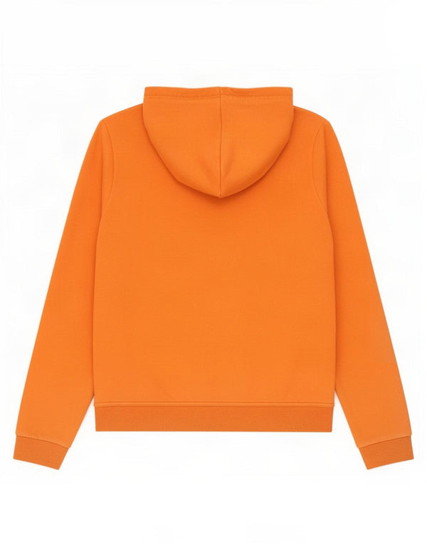 Maglione con cappuccio e zip da donna Pinko UK 14 grande cotone arancione