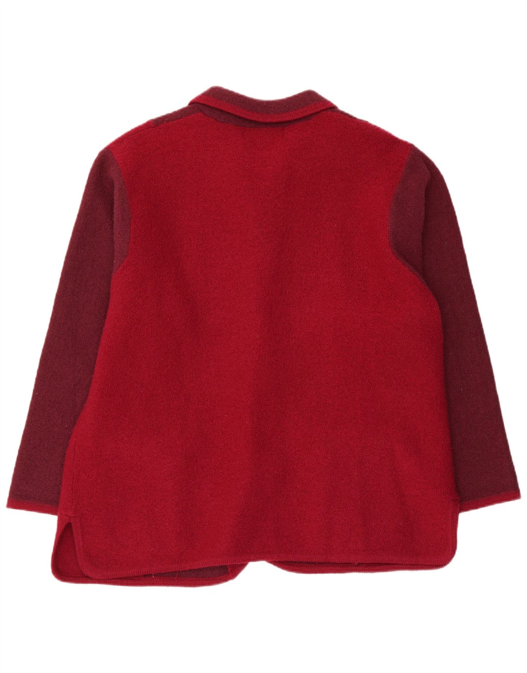 CASAMIA Womens Loose Fit Blazer Jacket UK 16 Large Burgundy Colourblock