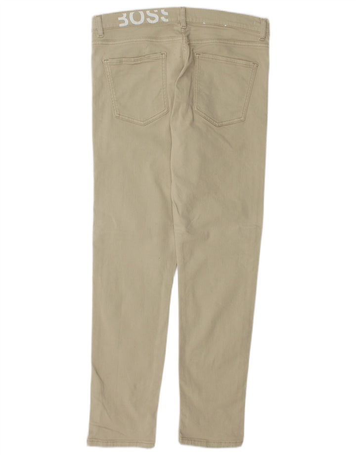 Jeans slim a vita alta HUGO BOSS da donna W29 L28 cotone verde