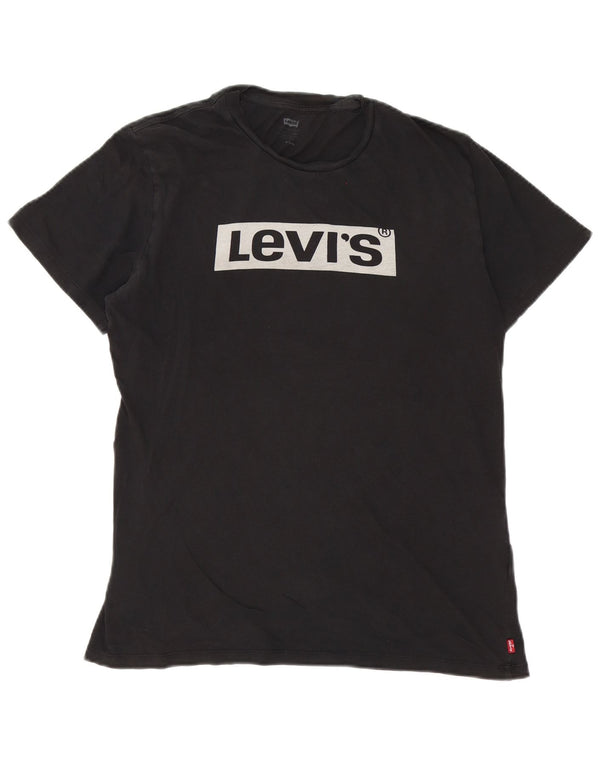 T-shirt grafica da uomo Levi's Top in cotone nero medio