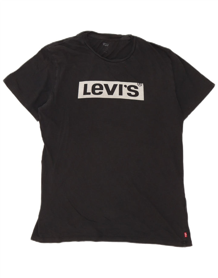 T-shirt grafica da uomo Levi's Top in cotone nero medio