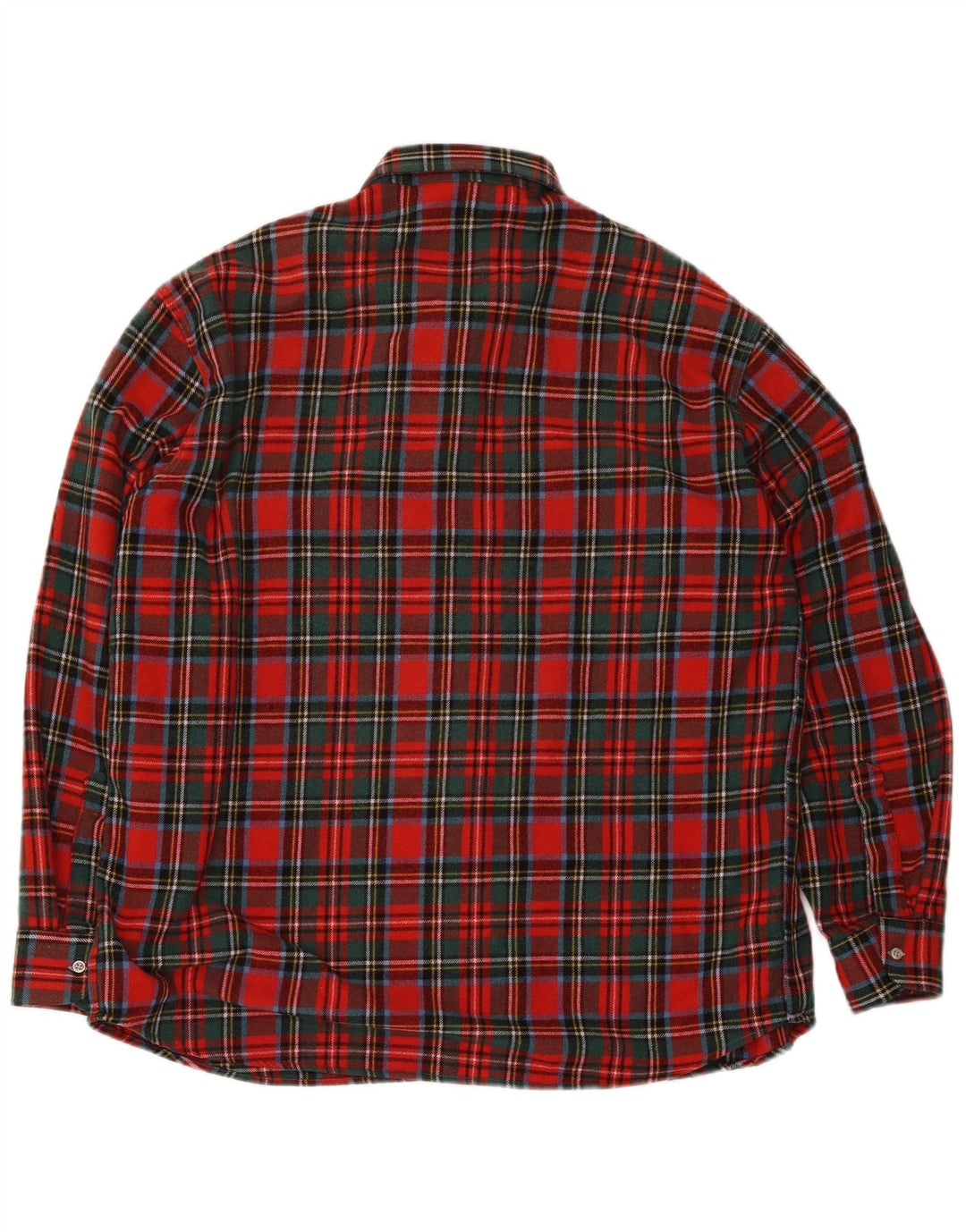 Camicia vintage da uomo in flanella XL scozzese rossa