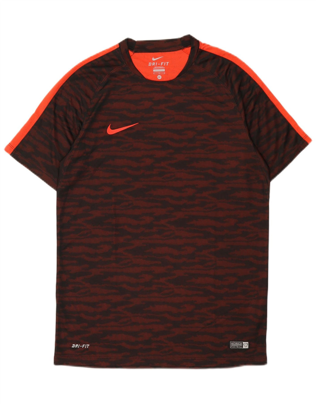 T-shirt Nike da uomo Dri Fit, top in poliestere con stampa animalier bordeaux medio