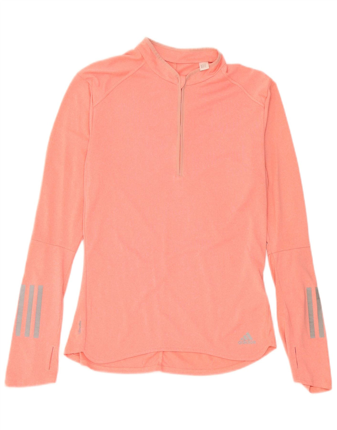 Adidas Donna Climalite Top Manica Lunga UK 8/10 Piccolo Poliestere Rosa