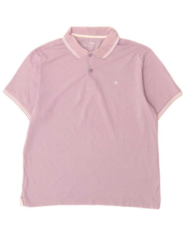 Champion Mens Polo Shirt Medium Purple