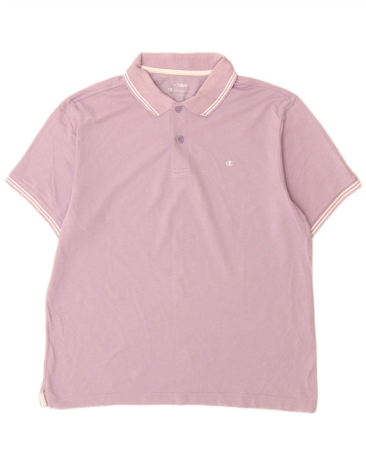 Champion Mens Polo Shirt Medium Purple