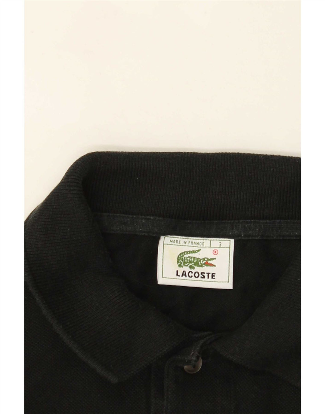 Polo da uomo a maniche lunghe Lacoste taglia 3 piccola nera