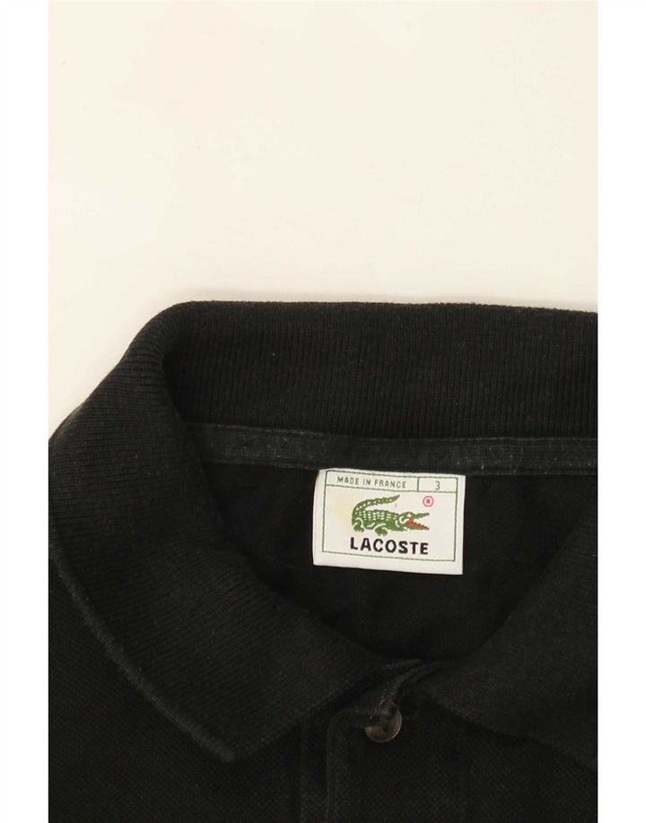 Polo da uomo a maniche lunghe Lacoste taglia 3 piccola nera