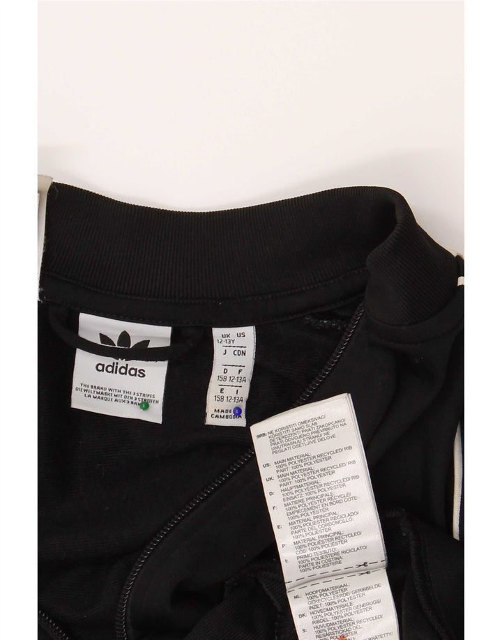 Giacca Top della tuta da ragazzo Adidas 12-13 anni in poliestere nero