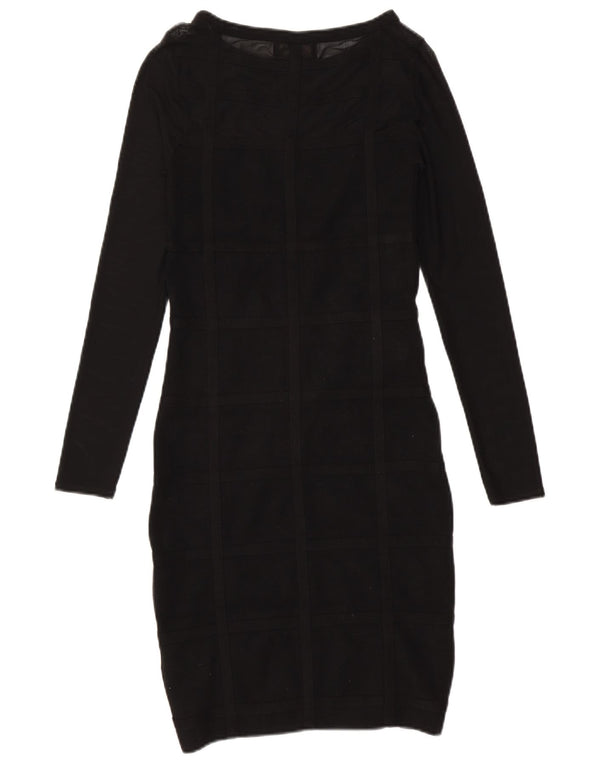 Abito aderente a maniche lunghe da donna Lipsy UK 12 Viscosa nera media