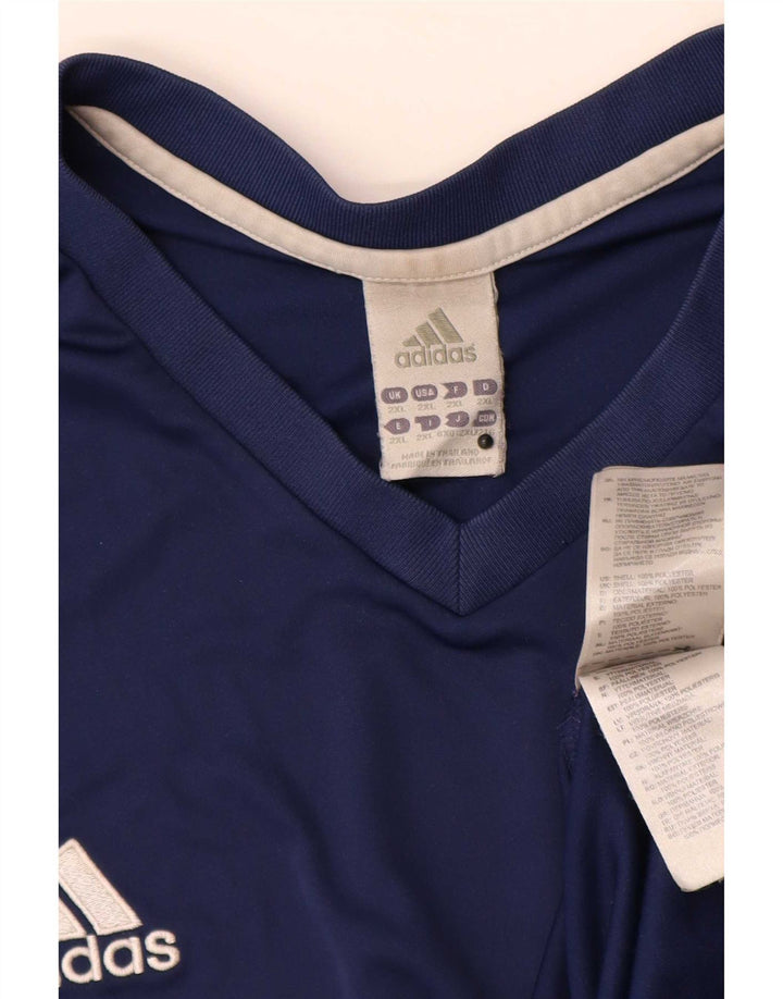 T-shirt da uomo Adidas Top 2XL poliestere blu navy