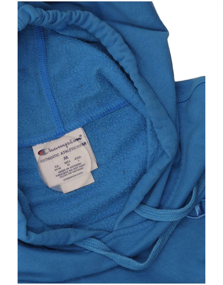Maglione con cappuccio da uomo CHAMPION in cotone color block blu medio