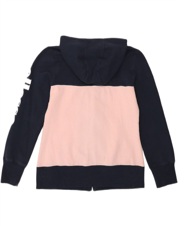 Maglione con cappuccio e zip da donna Ellesse UK 12 Medium Navy Blue Colourblock