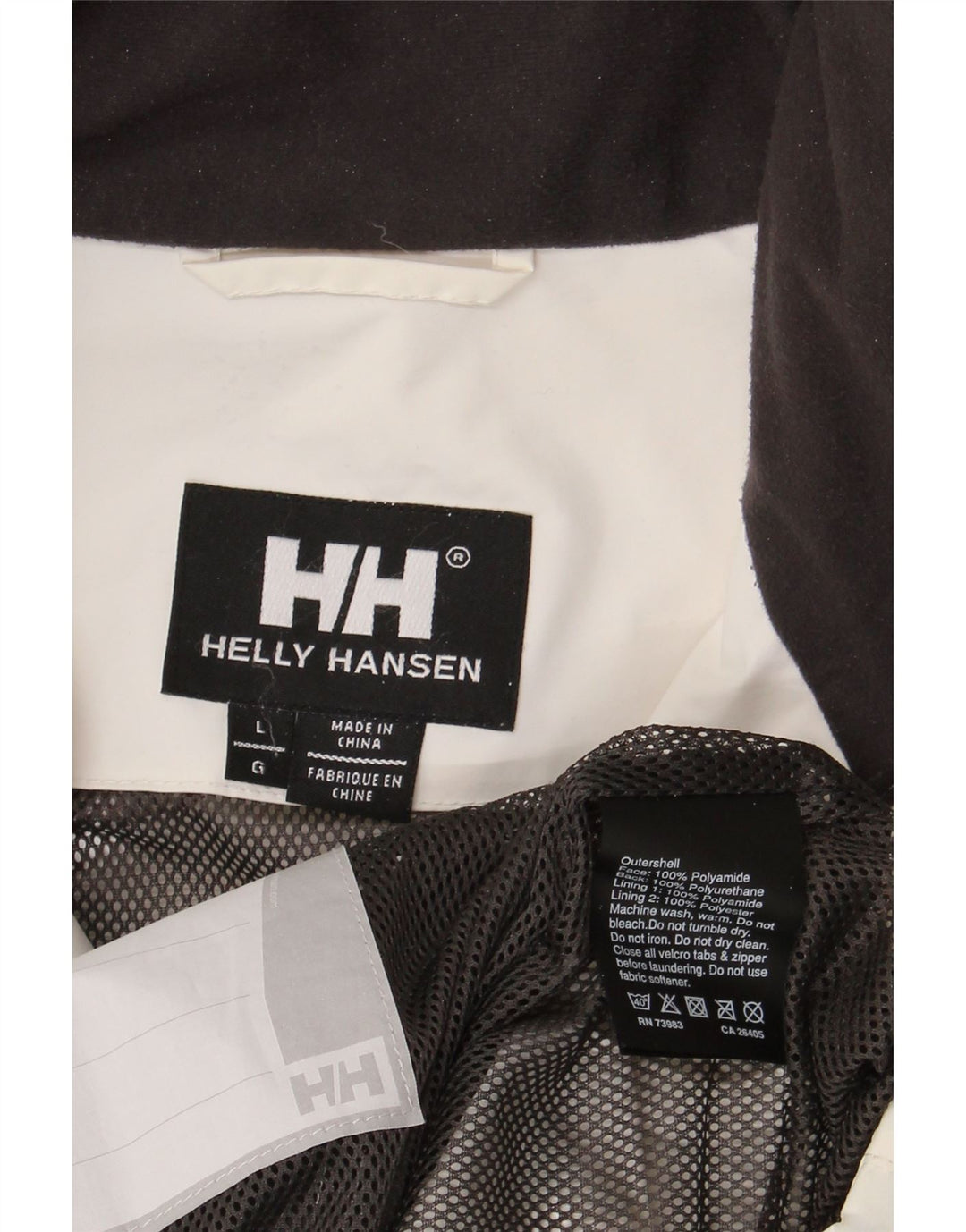 Giacca antipioggia con cappuccio da uomo Helly Hansen UK 40 Large White Colourblock