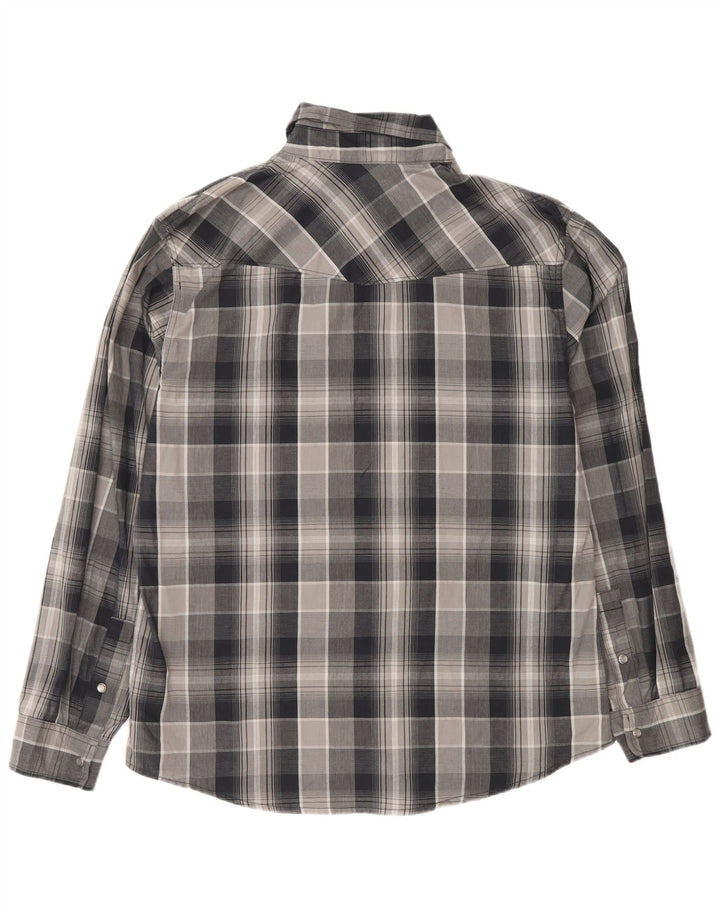 Camicia da uomo Levi's XL in cotone a quadri grigi