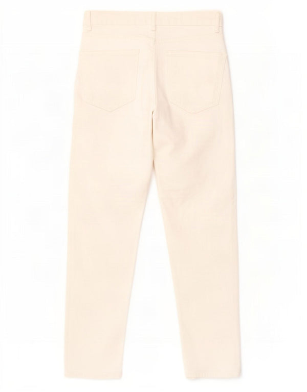 Jeans Zara da donna a vita alta EU 36 XS W26 L27 cotone bianco sporco