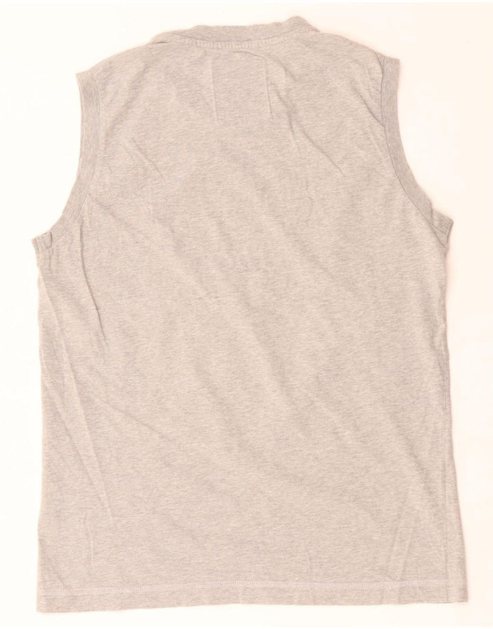 CHAMPION Canotta grafica da uomo della New York University piccola in cotone grigio