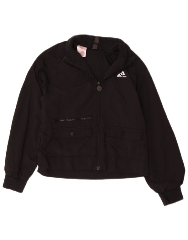 Giacca Top Tuta Adidas Bambina 9-10 Anni Nera in Poliammide
