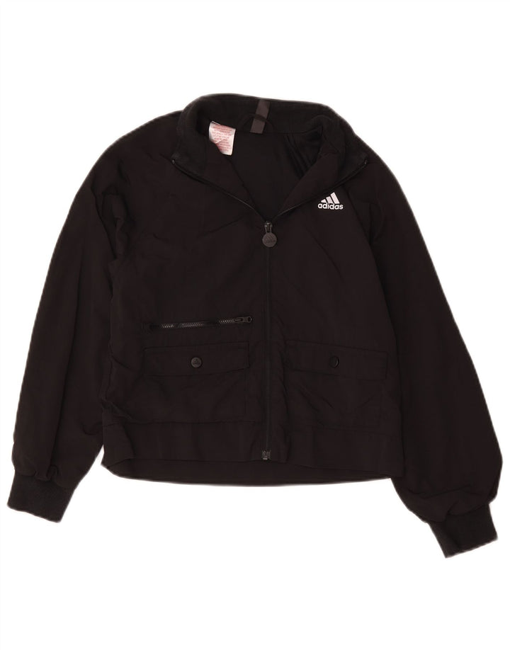 Giacca Top Tuta Adidas Bambina 9-10 Anni Nera in Poliammide