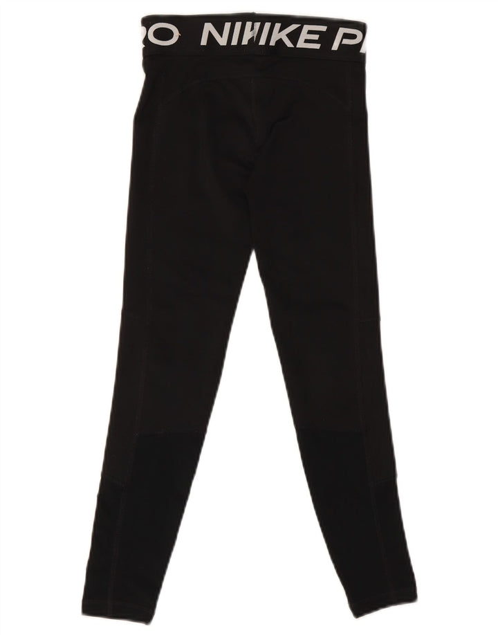 Leggings grafici Nike Dri Fit per ragazze 9-10 anni piccoli in poliestere nero