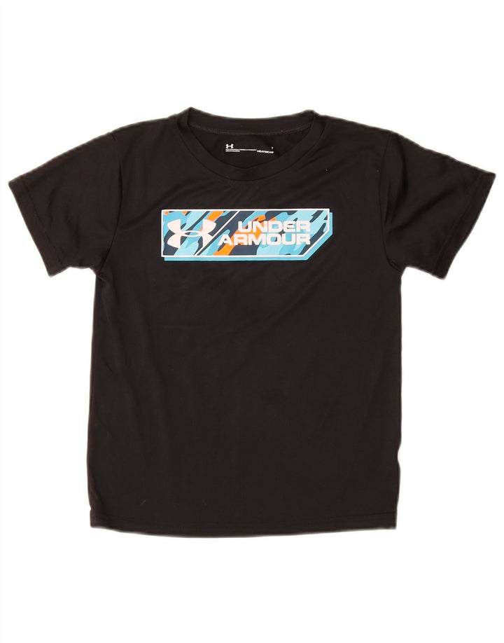T-shirt grafica per ragazzi UNDER ARMOUR Heat Gear 6-7 anni Nera