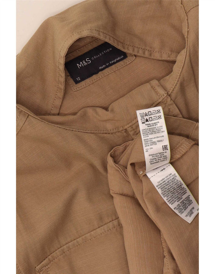 Marks & Spencer Giacca utility vestibilità regolare da donna UK 12 Medium Khaki
