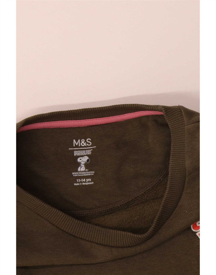 Felpa Marks & Spencer per ragazze Peanuts 13-14 anni color kaki