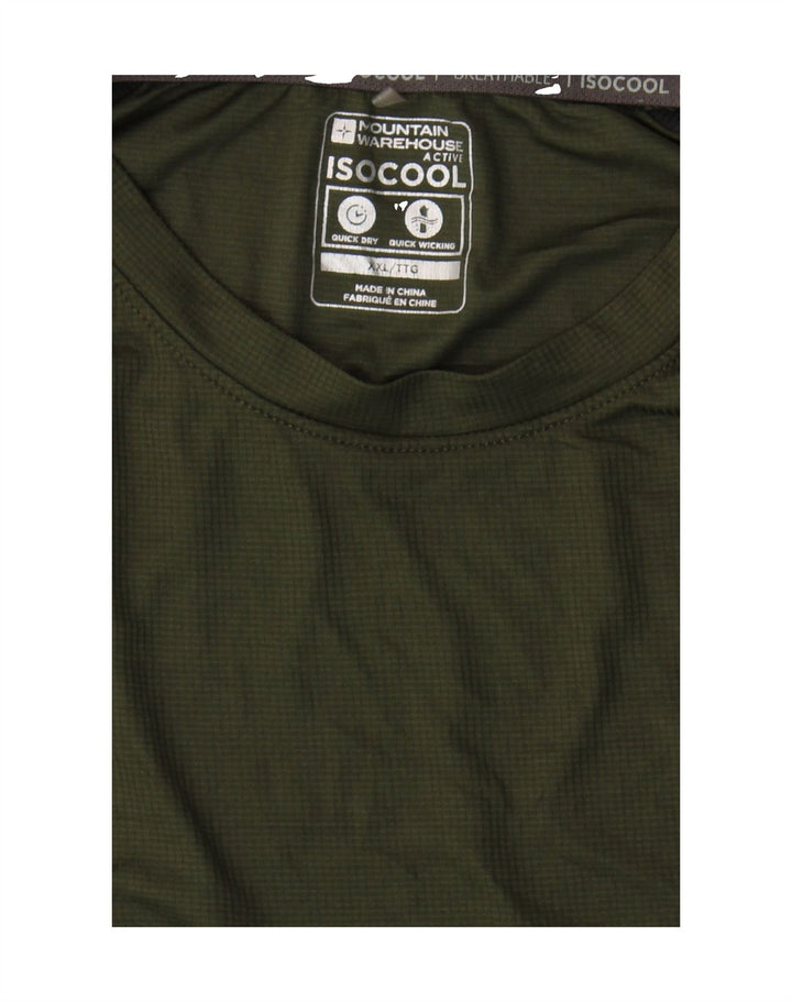MOUNTAIN WAREHOUSE Mens T-Shirt Top 2XL Khaki Vintage Mountain Warehouse and Second-Hand Mountain Warehouse from Messina Hembry 