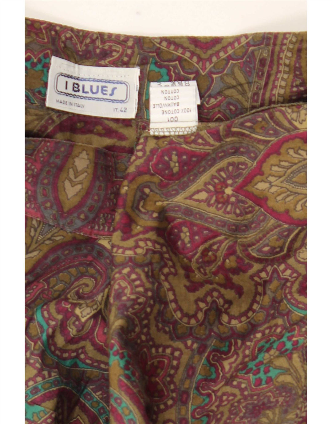 Gonna a trapezio a vita alta da donna i Blues IT 42 media W26 multicolore