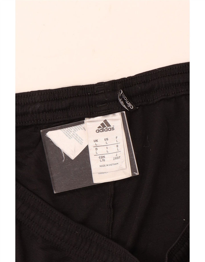 Pantaloncini sportivi Adidas Climalite da uomo, grandi, in poliestere color block nero