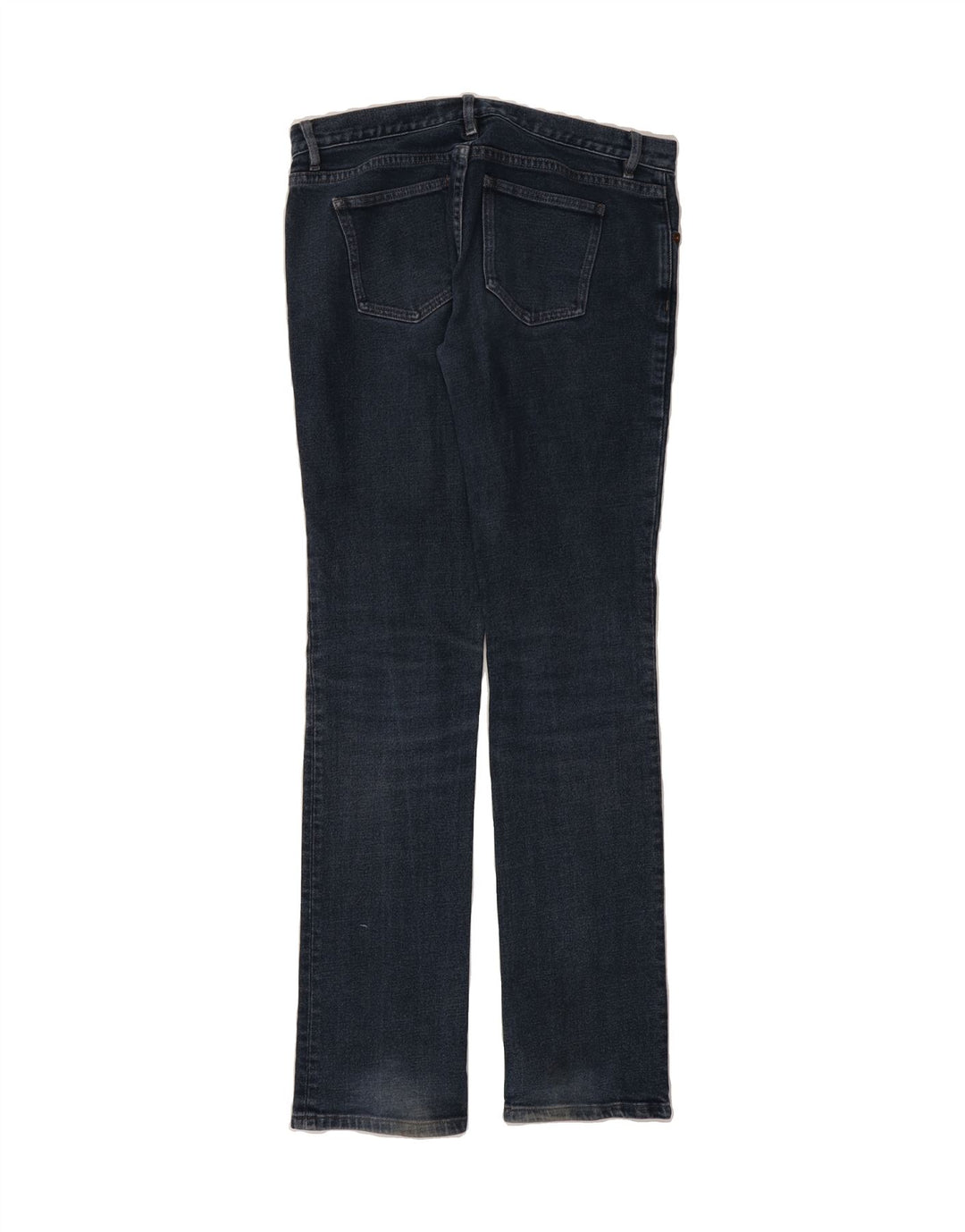 VINTAGE Womens Straight Jeans W28 L35 Navy Blue Cotton Vintage Vintage and Second-Hand Vintage from Messina Hembry 