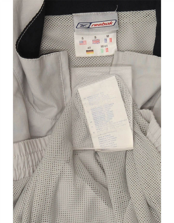 Giacca da ginnastica da uomo Reebok vestibilità ampia, piccola, in poliestere color block grigio