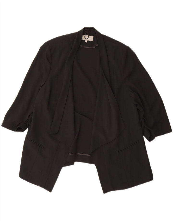 Giacca blazer aperta con maniche a 3/4 Marks & Spencer da donna UK 20 2XL Nera