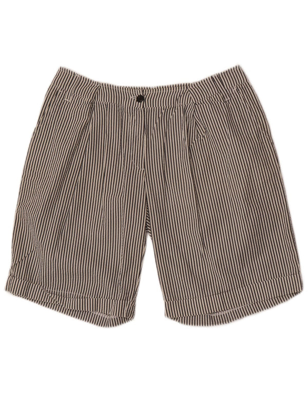 Pantaloncini chino con pegged da donna Fred Perry US 4 Small W30 cotone a righe nere